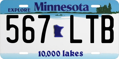 MN license plate 567LTB