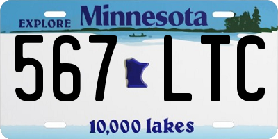 MN license plate 567LTC