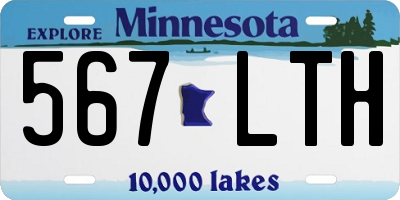 MN license plate 567LTH
