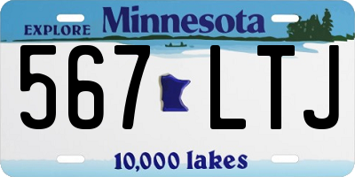 MN license plate 567LTJ