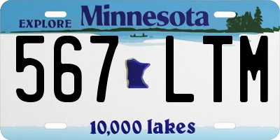 MN license plate 567LTM