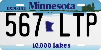 MN license plate 567LTP