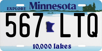MN license plate 567LTQ