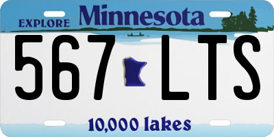 MN license plate 567LTS