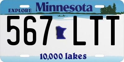 MN license plate 567LTT