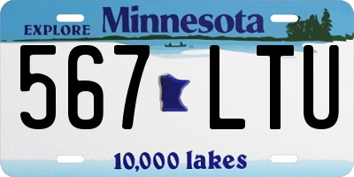 MN license plate 567LTU