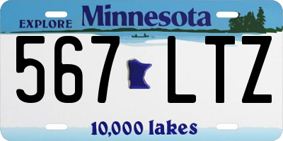 MN license plate 567LTZ