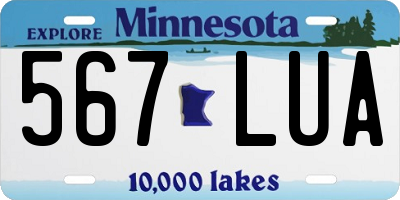 MN license plate 567LUA