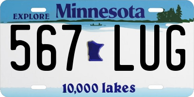 MN license plate 567LUG