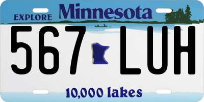MN license plate 567LUH