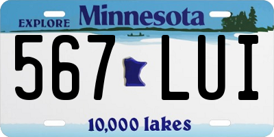 MN license plate 567LUI