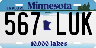 MN license plate 567LUK