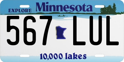 MN license plate 567LUL