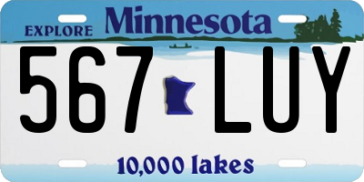 MN license plate 567LUY