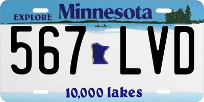 MN license plate 567LVD