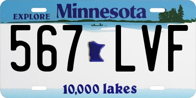 MN license plate 567LVF