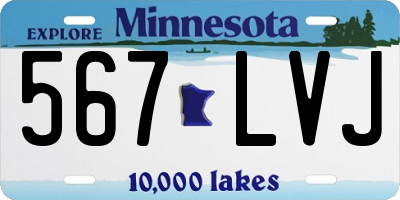 MN license plate 567LVJ