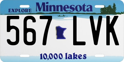 MN license plate 567LVK