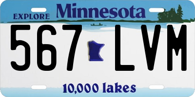 MN license plate 567LVM