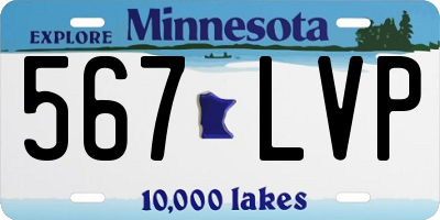 MN license plate 567LVP