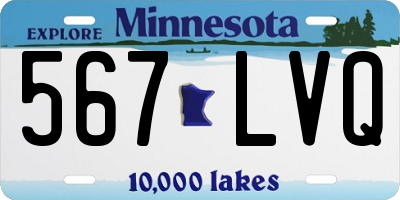 MN license plate 567LVQ
