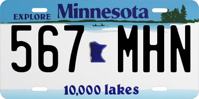 MN license plate 567MHN