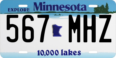 MN license plate 567MHZ