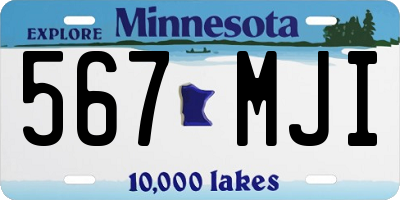 MN license plate 567MJI