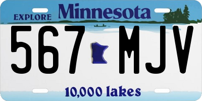 MN license plate 567MJV
