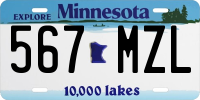 MN license plate 567MZL