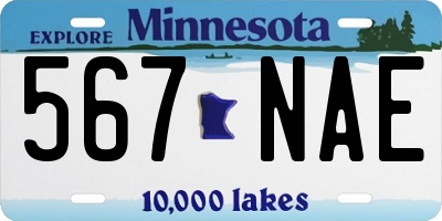 MN license plate 567NAE