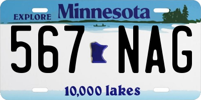 MN license plate 567NAG