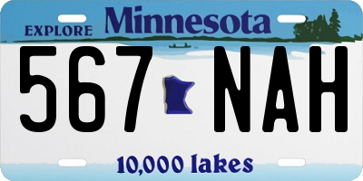 MN license plate 567NAH