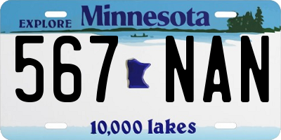 MN license plate 567NAN