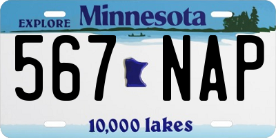 MN license plate 567NAP