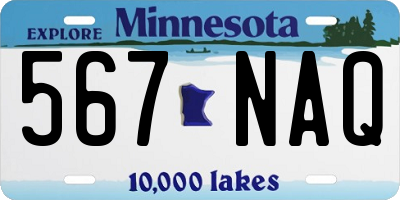 MN license plate 567NAQ
