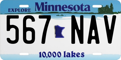 MN license plate 567NAV