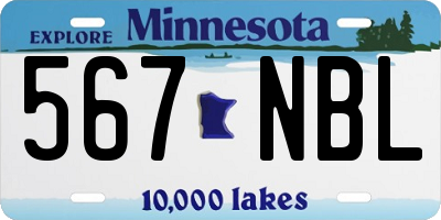 MN license plate 567NBL
