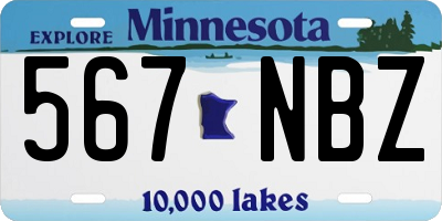 MN license plate 567NBZ