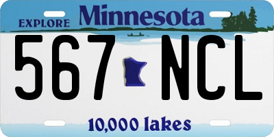 MN license plate 567NCL