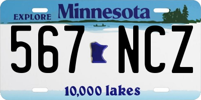 MN license plate 567NCZ