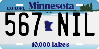 MN license plate 567NIL