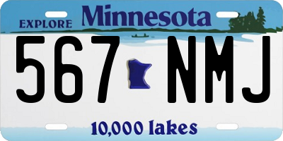 MN license plate 567NMJ