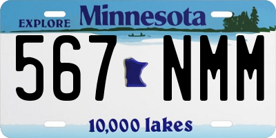 MN license plate 567NMM