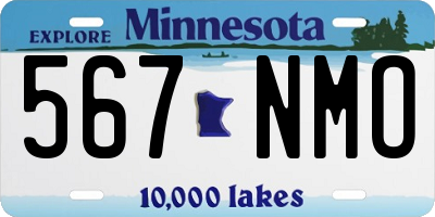 MN license plate 567NMO