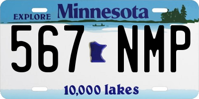 MN license plate 567NMP