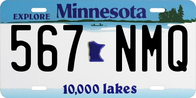 MN license plate 567NMQ