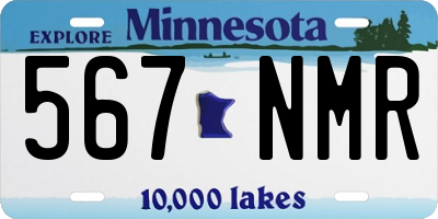 MN license plate 567NMR