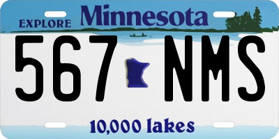 MN license plate 567NMS