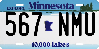 MN license plate 567NMU